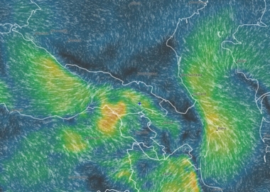 თბილისის ქარიშხლის ანიმაცია და მონაცემები ამინდის საერთაშორისო საიტებიდან