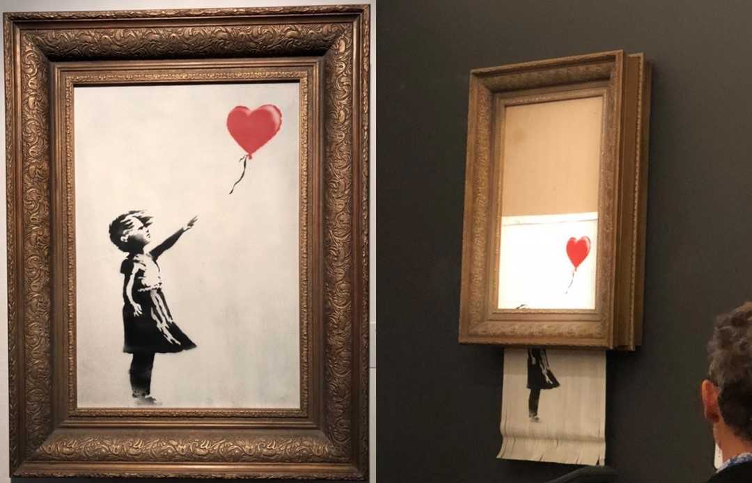 Banksy-ს 1 300 000 დოლარიანი ნახატი „თვითგანადგურდა“ - AT