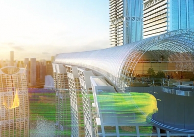 ახალი ჩინური "ქალაქის" 4 კოშკს 250 მეტრის სიმაღლეზე "კრისტალი" დააკავშირებს