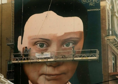 გრეტა თუნბერგის პორტრეტი სან-ფრანცისკოში