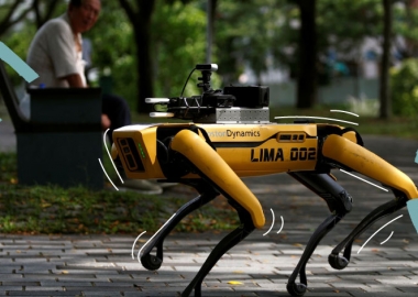 სინგაპურში რობოტი ძაღლები საზოგადოებას სოციალური დისტანციისკენ მოუწოდებენ