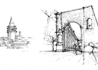 არქიტექტორ ნიკა ლეკვეიშვილს ჩანახატები